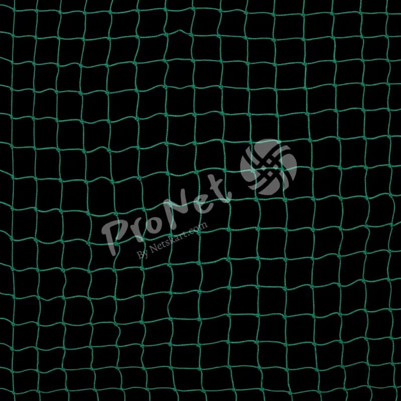 Close-up view of Sportiva HDPE twisted cricket net showing strong mesh structure for training use