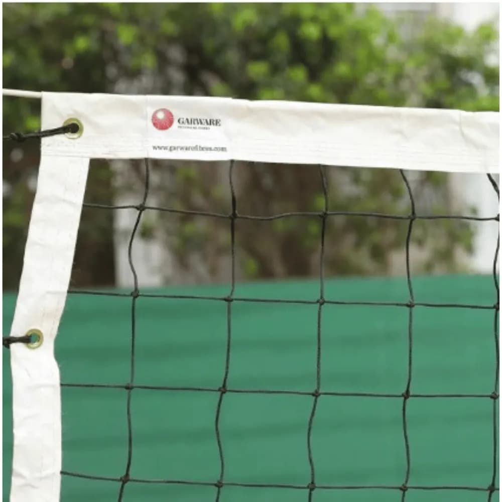 Garware Close-up view of Garware Sportiva volleyball net with white top band and green meshSportiva® Volley Ball Net