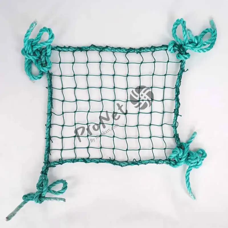 ProNet green construction safety net with border rope for debris control and building-site safety use