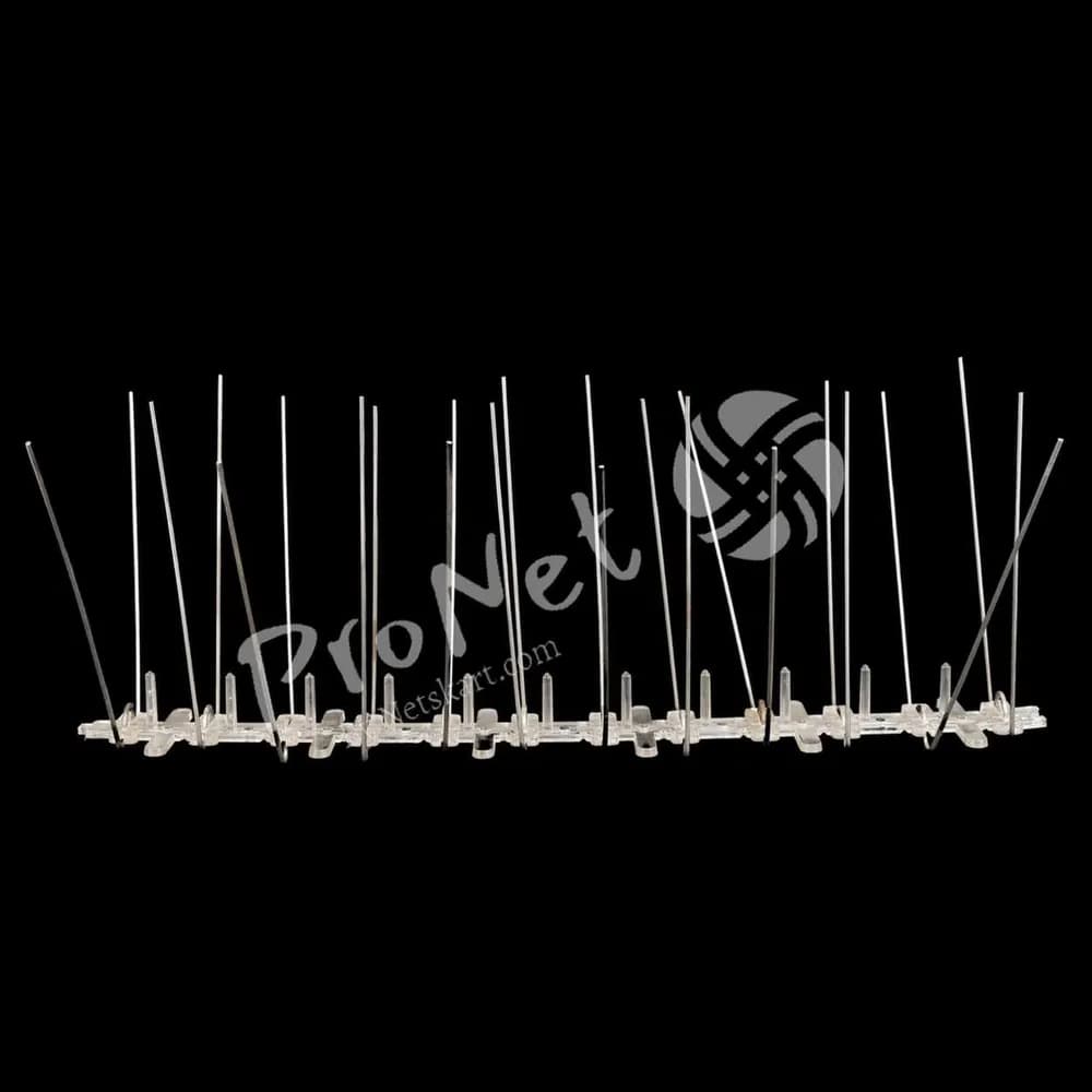 ProNet® Stainless Steel Bird Spikes Pigeon Control Spikes, Polycarbonate Base