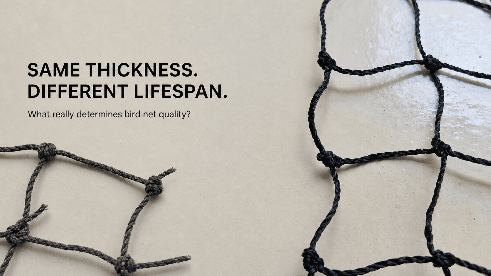 Why Two Bird Nets With the Same Thickness Have Different Lifespans