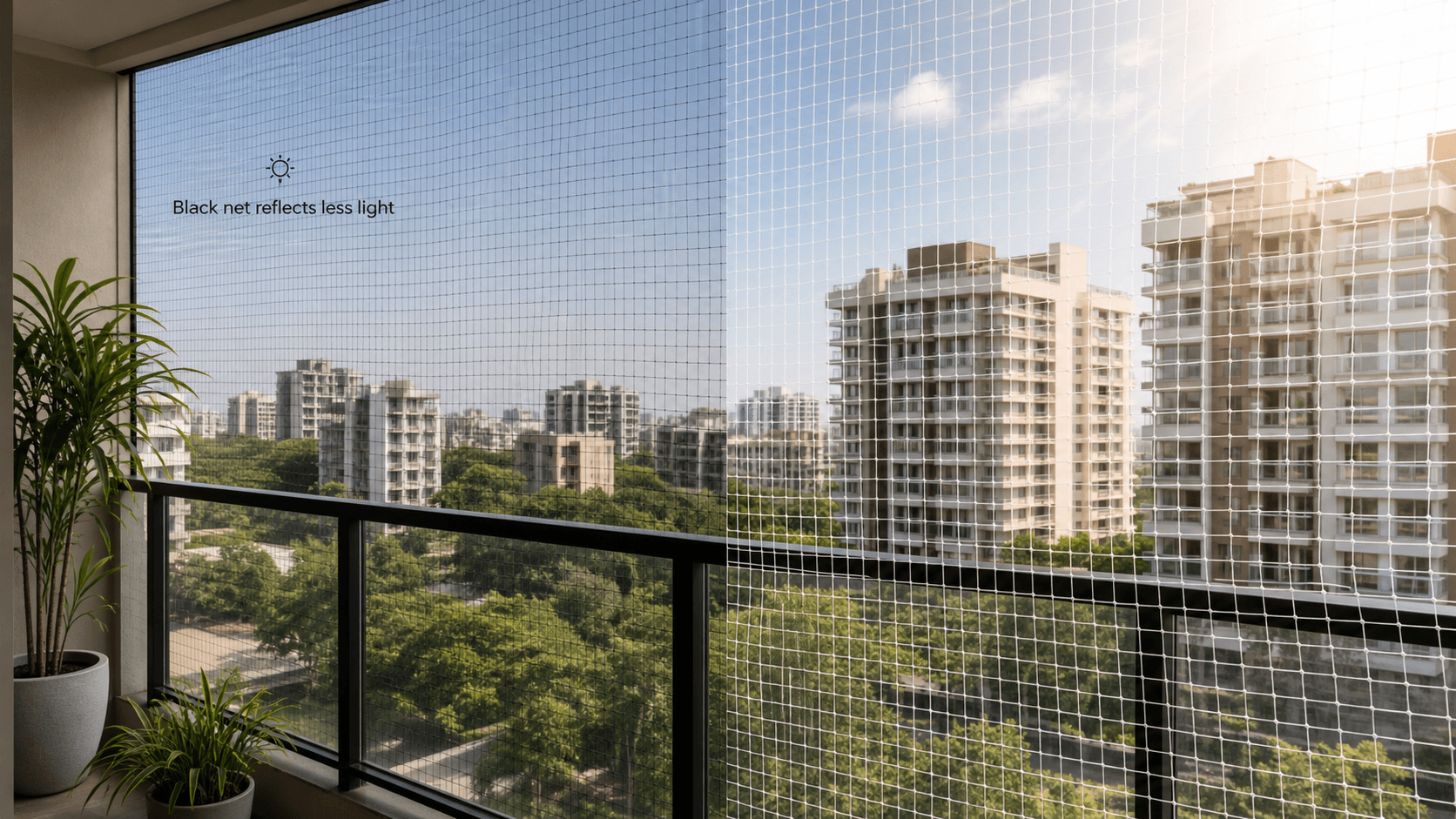 Colour Theory of Balcony Bird Nets: Why Black Net Is Less Visible Than White